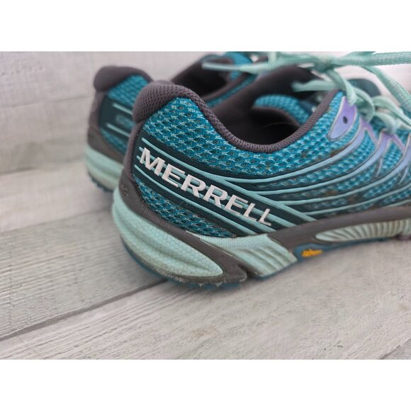 Merrell Bare Access Trail Running Shoes Womens Blue Purple Vibram Sole 8.5 - Picture 2 of 4